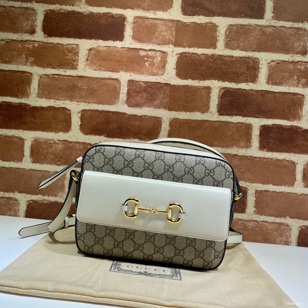 First bag ru bag 1955 shoulder Horsebit small GUCCI 0719